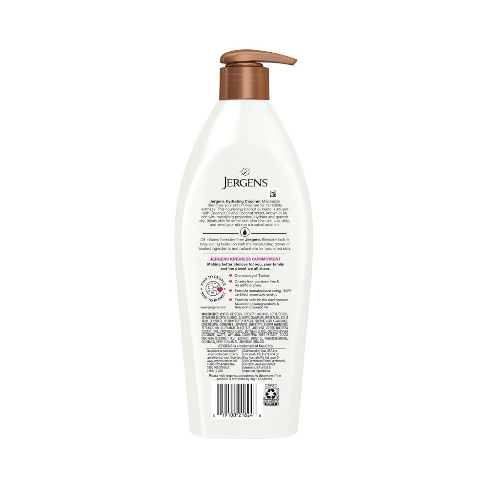 Jergens Oil Infused Hydrating Coconut Moisturiser 496ml
