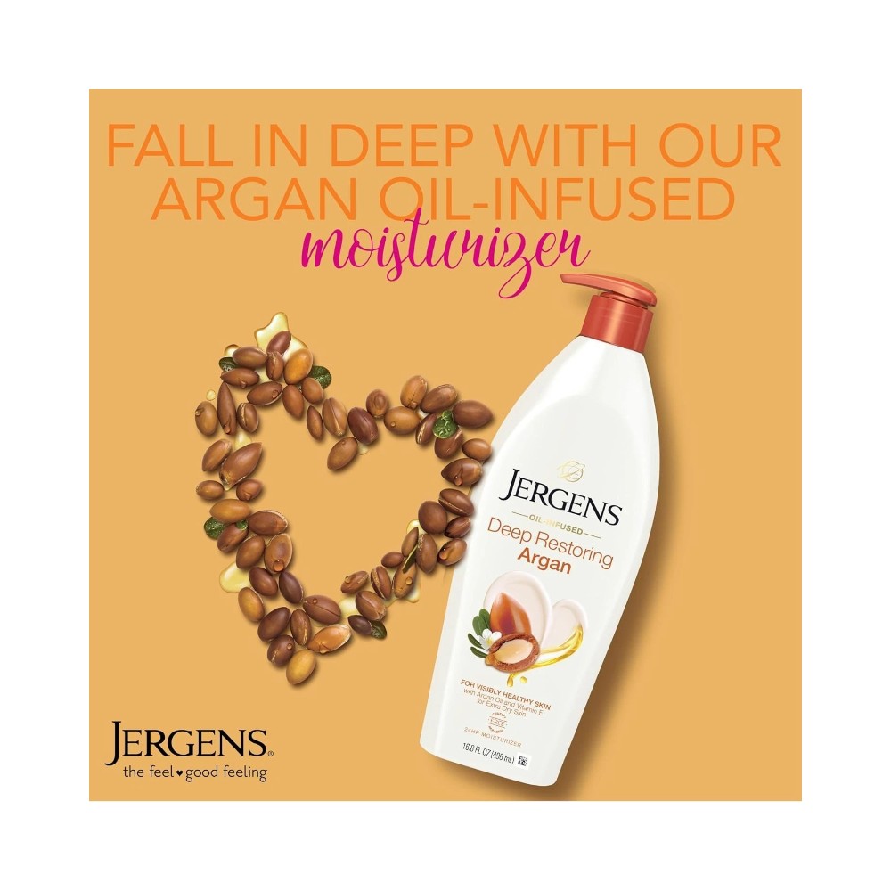 Jergens Oil Infused Deep Restoring Argan Moisturizer 496ml