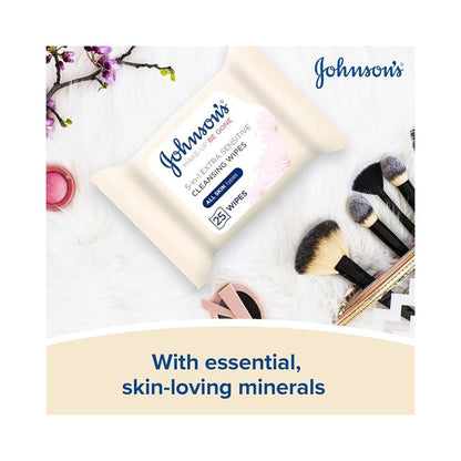 Johnson's Make Up Be Gone Extra Sensitive Cleansing Face Wipes 25's