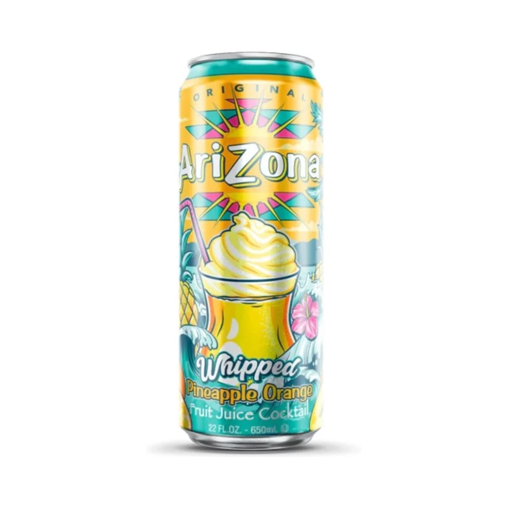Arizona Whipped Pineapple Orange Fruit Juice Cocktail Cans 650ml - Pack of 24