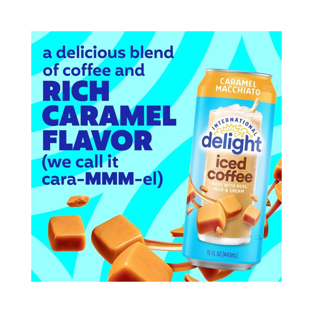 International Delight Caramel Macchiato Iced Coffee Can 15oz (443ml)