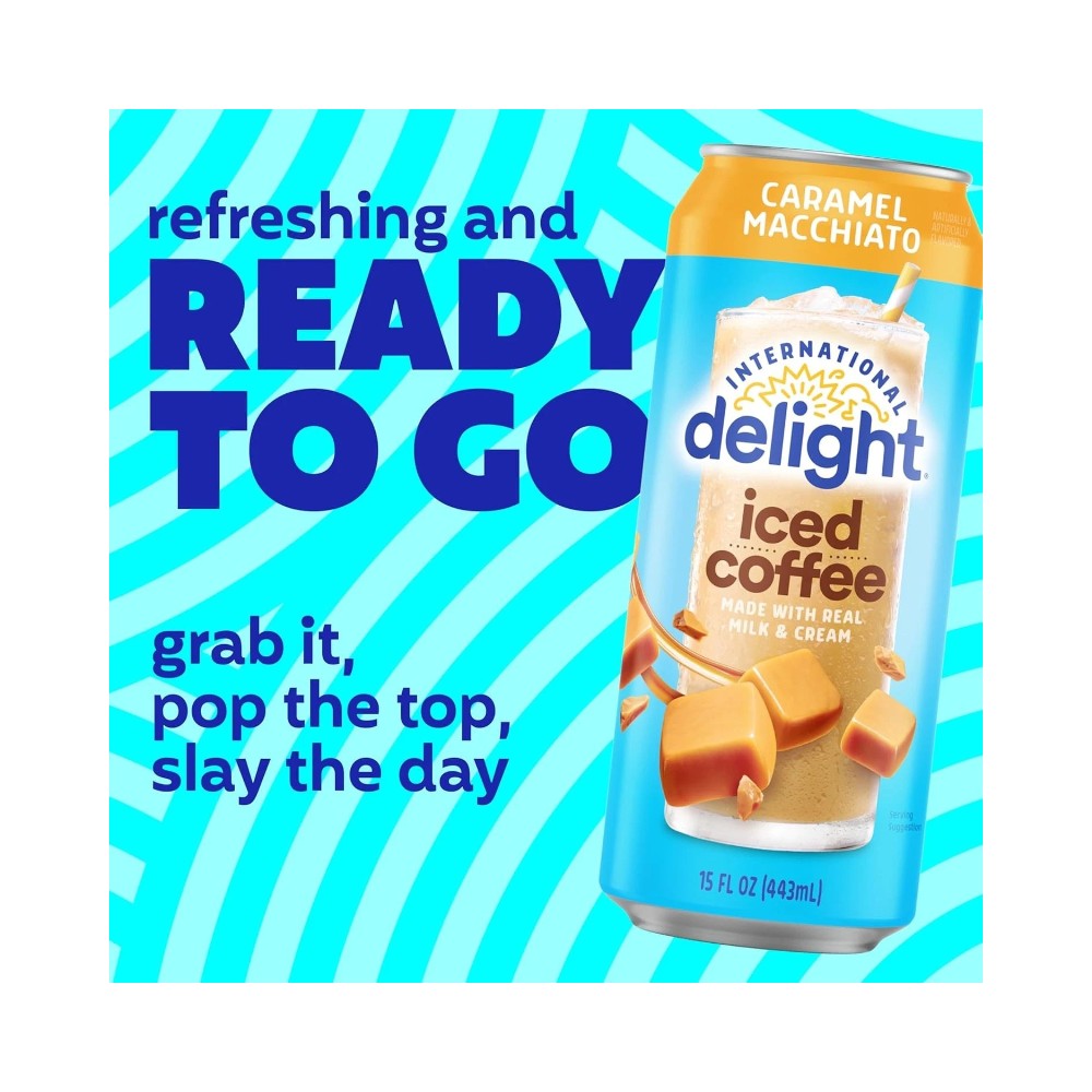 International Delight Caramel Macchiato Iced Coffee Can 15oz (443ml)