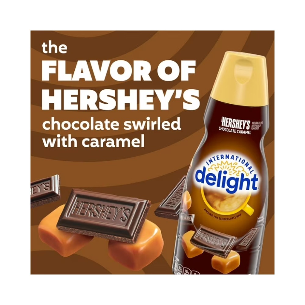 International Delight Hershey's Chocolate Caramel Liquid Coffee Creamer 32oz (946ml)