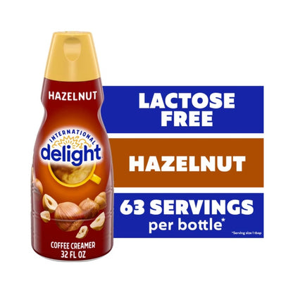 International Delight Hazelnut Liquid Coffee Creamer 32oz (946ml)