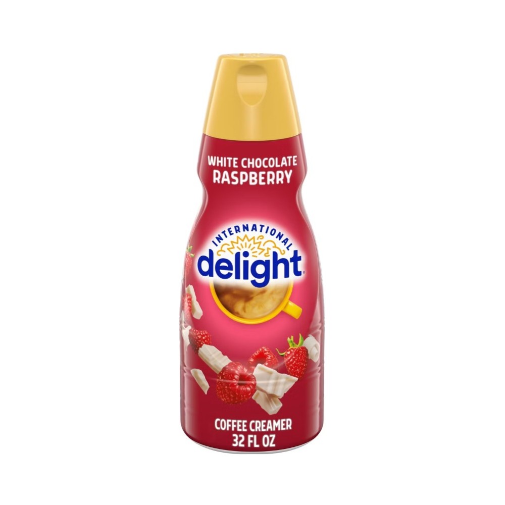 International Delight White Chocolate Raspberry Liquid Coffee Creamer 32oz (946ml)
