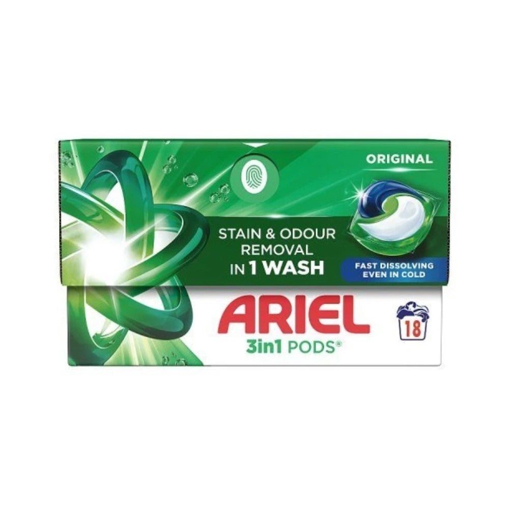 Ariel Original Laundry Detergent Capsules - 18 Washes