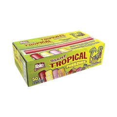 Kisko Giant Tropical Freezies Freezer Pops Ice Bars 5.5oz (156g) - Pack of 50