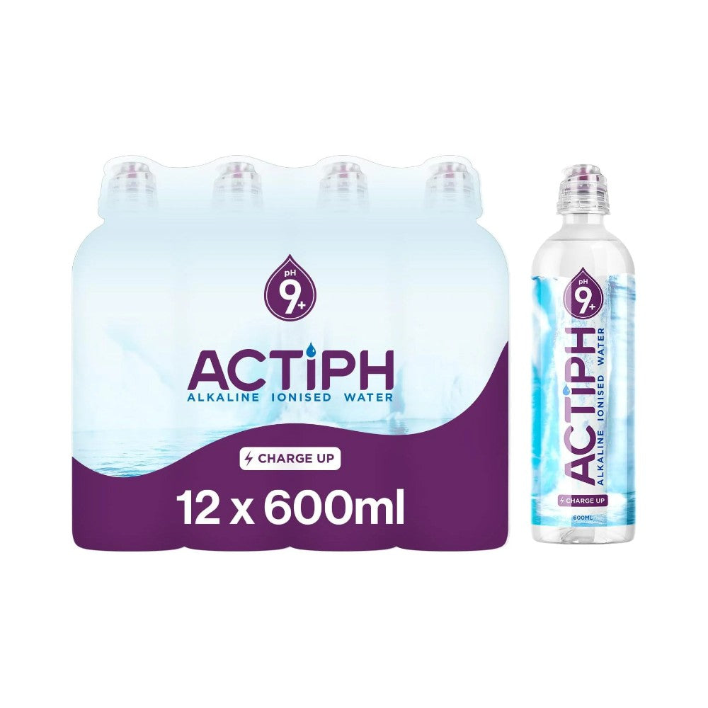 Actiph Alkaline Ionised Water Bottle 600ml - Pack of 12
