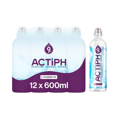 Actiph Alkaline Ionised Water Bottle 600ml - Pack of 12