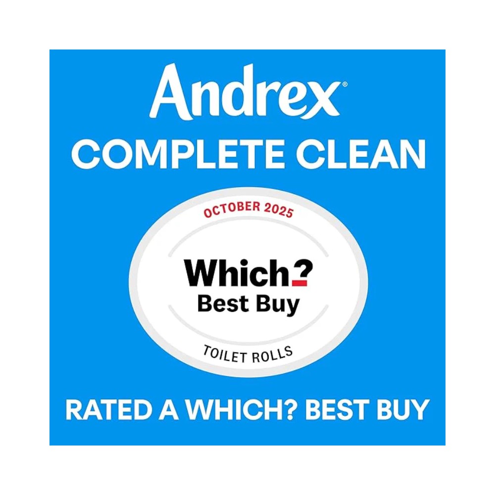 Andrex Complete Clean Toilet Tissue Rolls 4's