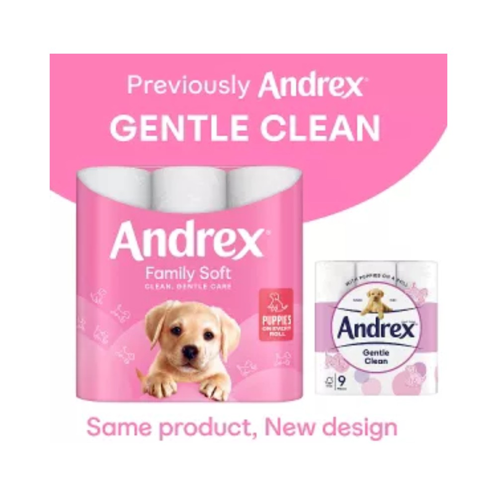 Andrex Family Soft Clean Toilet Tissue Rolls 4's