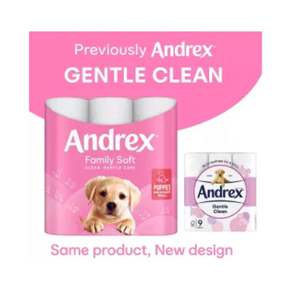 Andrex Family Soft Clean Toilet Tissue Rolls 4's