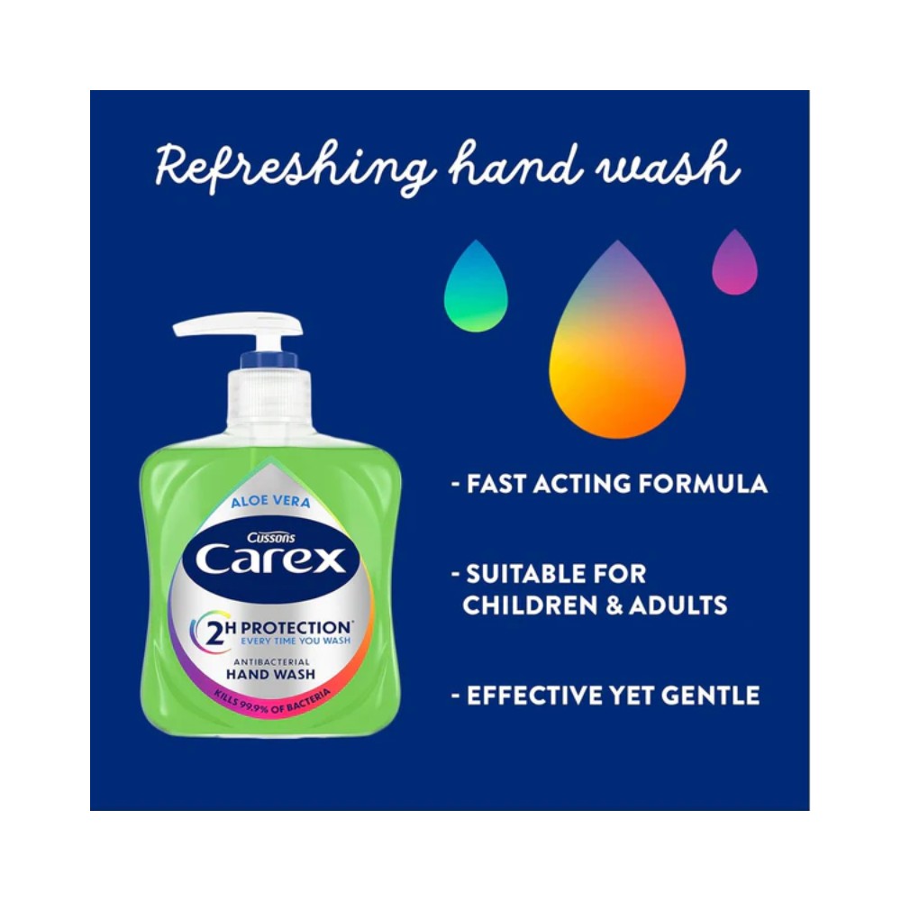 Carex Aloe Vera Antibacterial Handwash 250ml