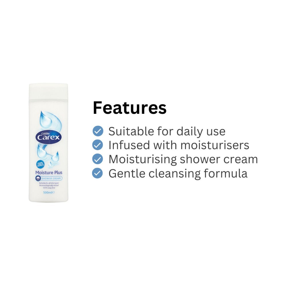 Carex Moisture Plus Shower Cream 500ml