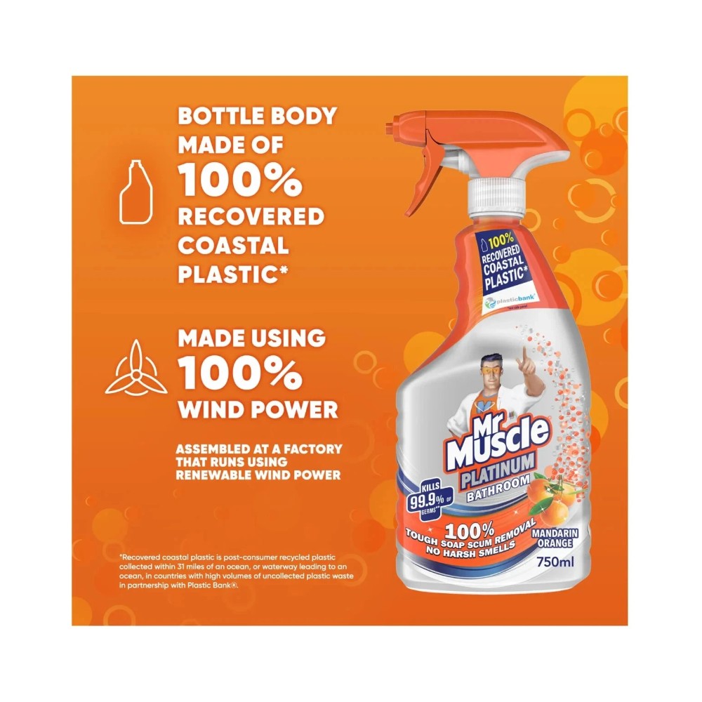 Mr Muscle Platinum Bathroom Cleaner Spray 500ml