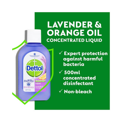 Dettol Disinfectant Lavender & Orange Oil Liquid 500ml