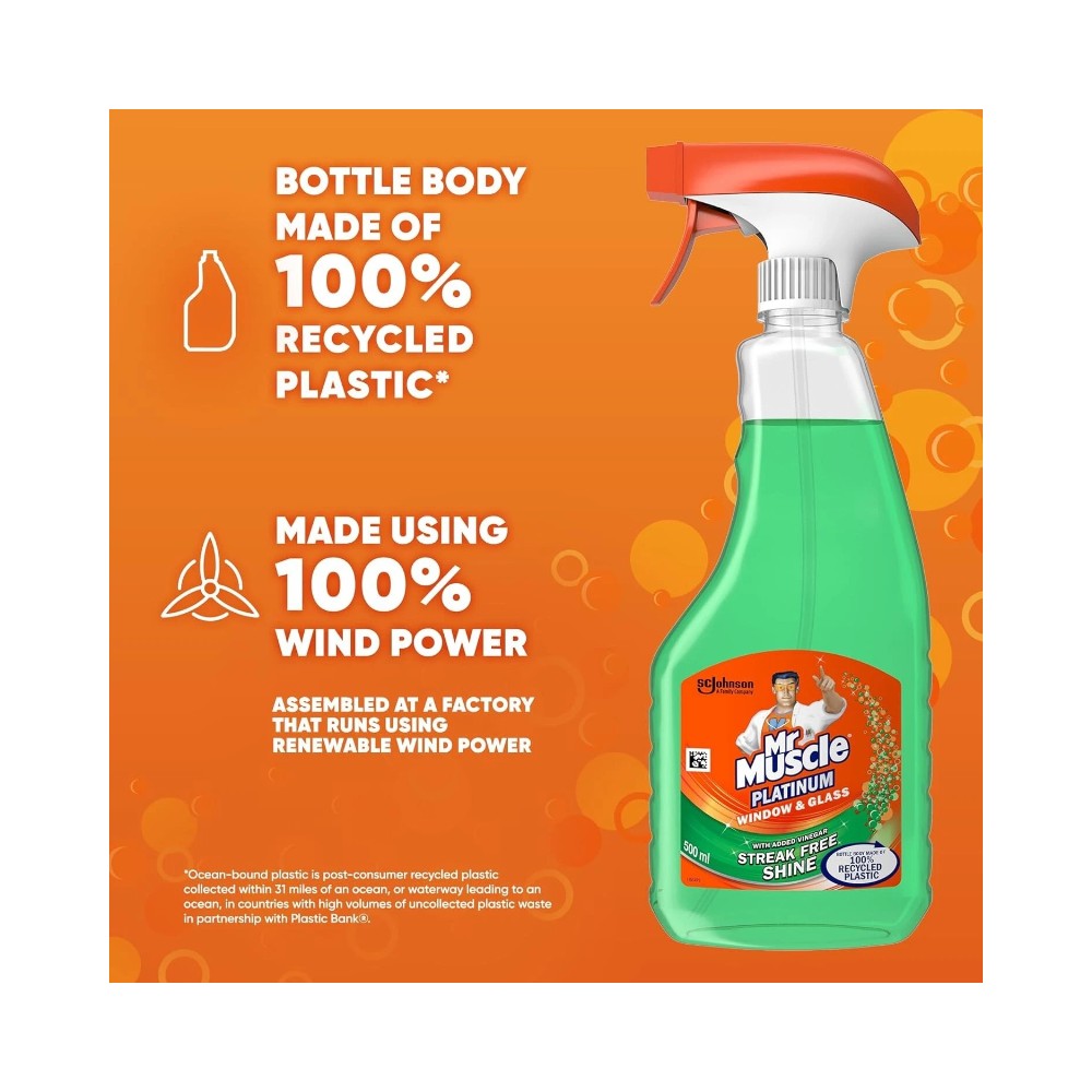 Mr Muscle Platinum Window & Glass Cleaner Spray 500ml