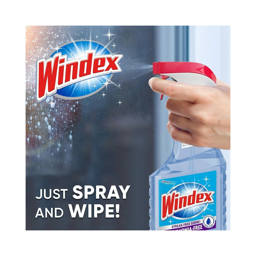 Windex Crystal Rain Glass Cleaner Spray 23oz (680ml) - Ammonia-Free