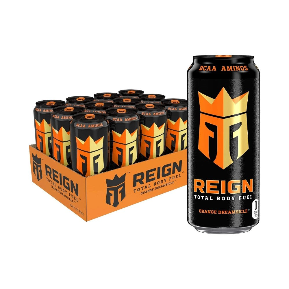 Reign Orange Dreamsicle Zero Sugar Energy Drink Cans 16oz (500ml) - Pack of 12