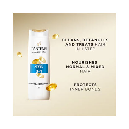 Pantene Active Nutri-Plex 3 in 1 Classic Clean Shampoo 250ml