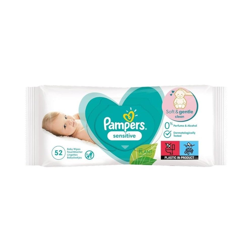 Pampers Sensitive Baby Wipes 52's