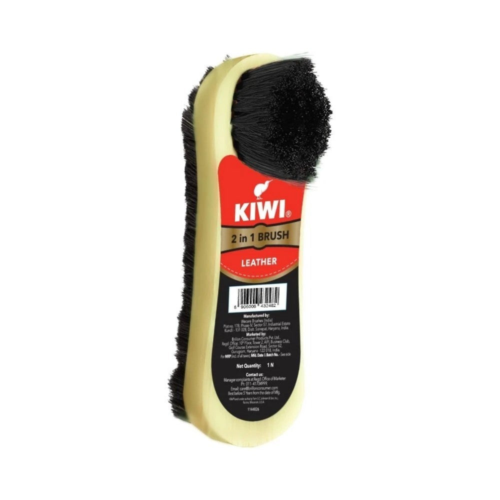 Kiwi 2 in 1 Shoe Shine Brush for Leather