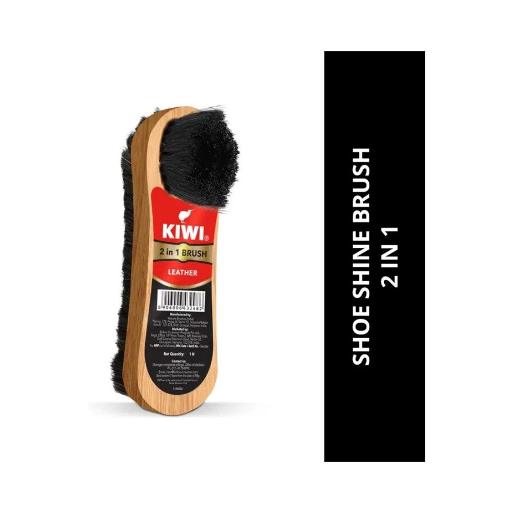 Kiwi 2 in 1 Shoe Shine Brush for Leather