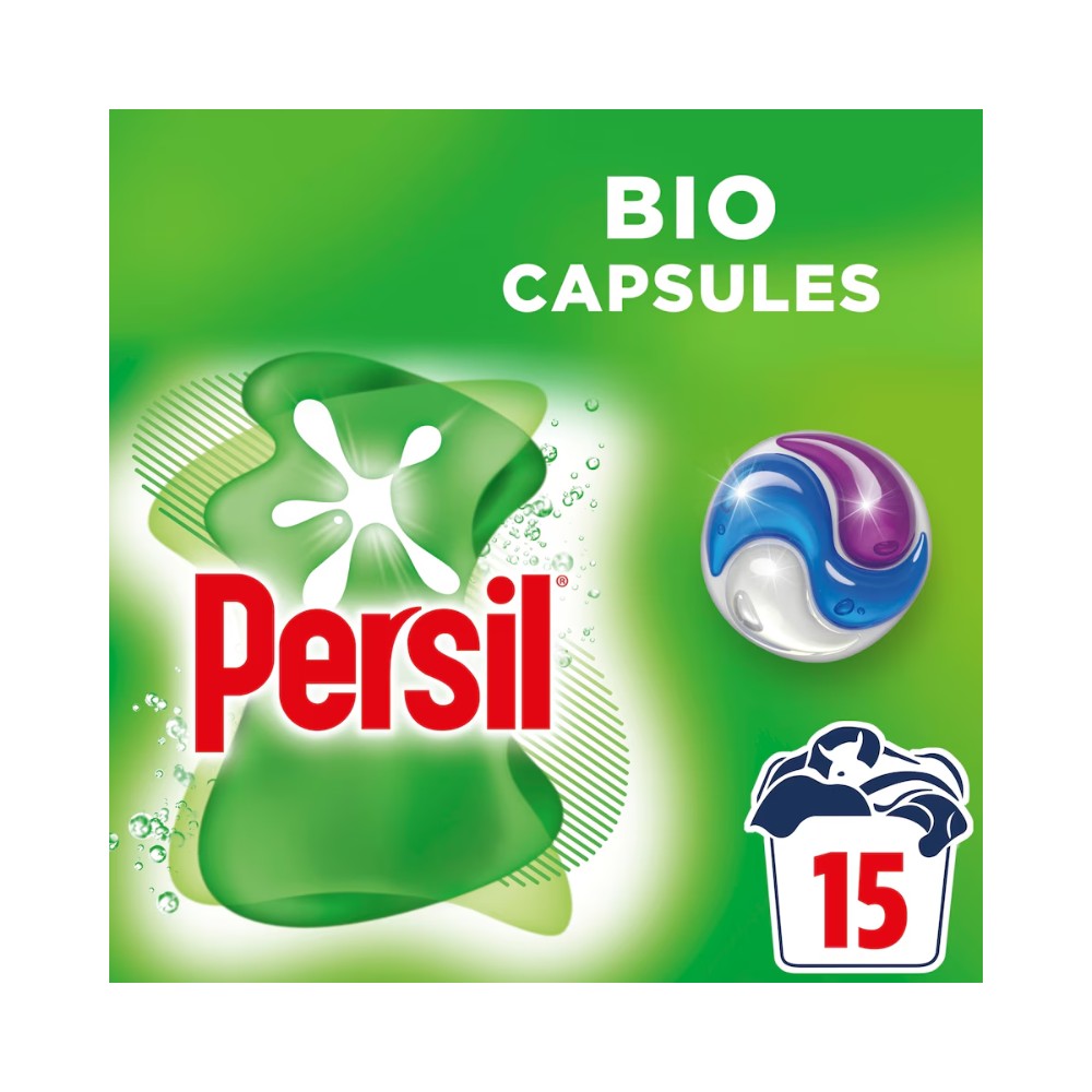 Persil Bio 3 in 1 Laundry Detergent Capsules - 15 Washes