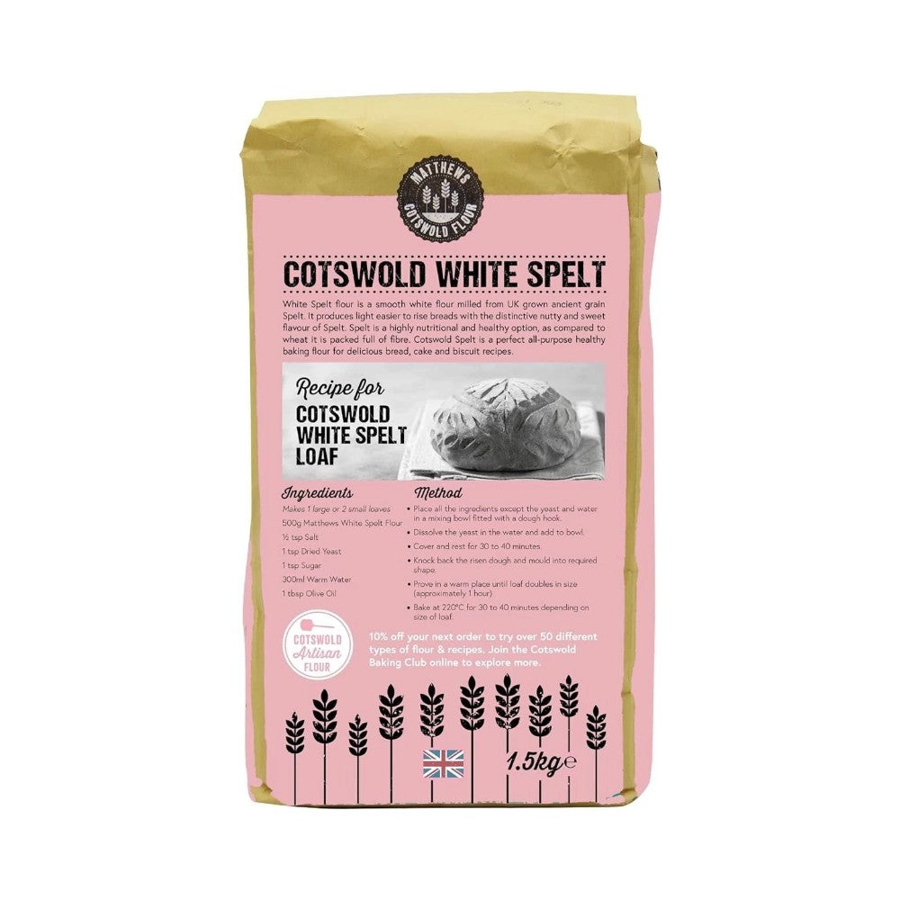 Matthews Cotswold White Spelt Multipurpose Flour Bags 1.5kg