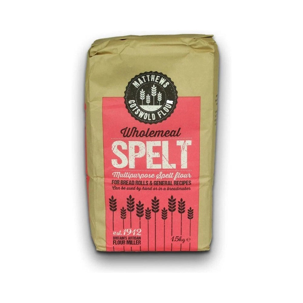 Matthews Cotswold Wholemeal Multipurpose Spelt Flour Bag 1.5kg