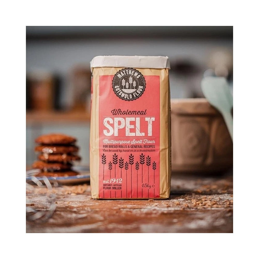 Matthews Cotswold Wholemeal Multipurpose Spelt Flour Bag 1.5kg