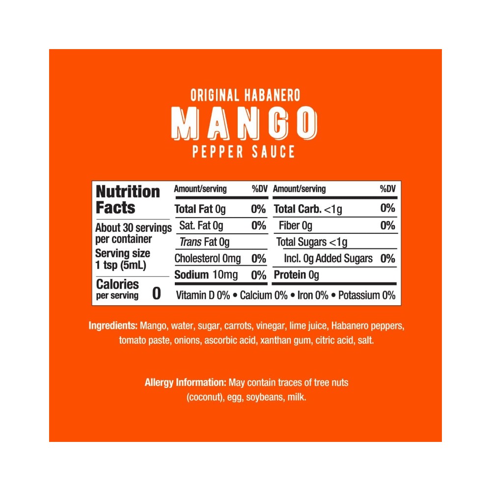 Melinda's Original Mango Habanero Hot Pepper Sauce 5oz (148ml)