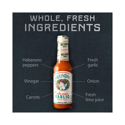 Melinda's Original Habanero Garlic Pepper Sauce 5oz (148ml)