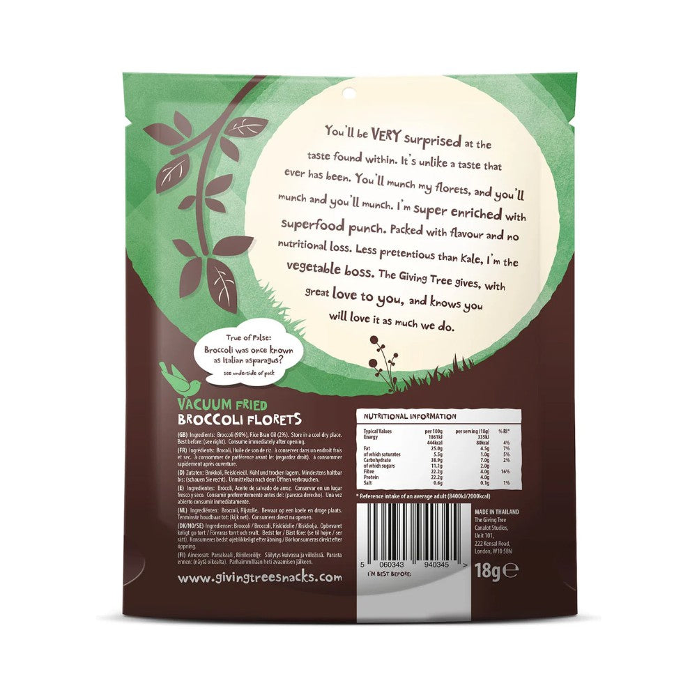 The Giving Tree Broccoli Vacuum Fried Crisps 18g