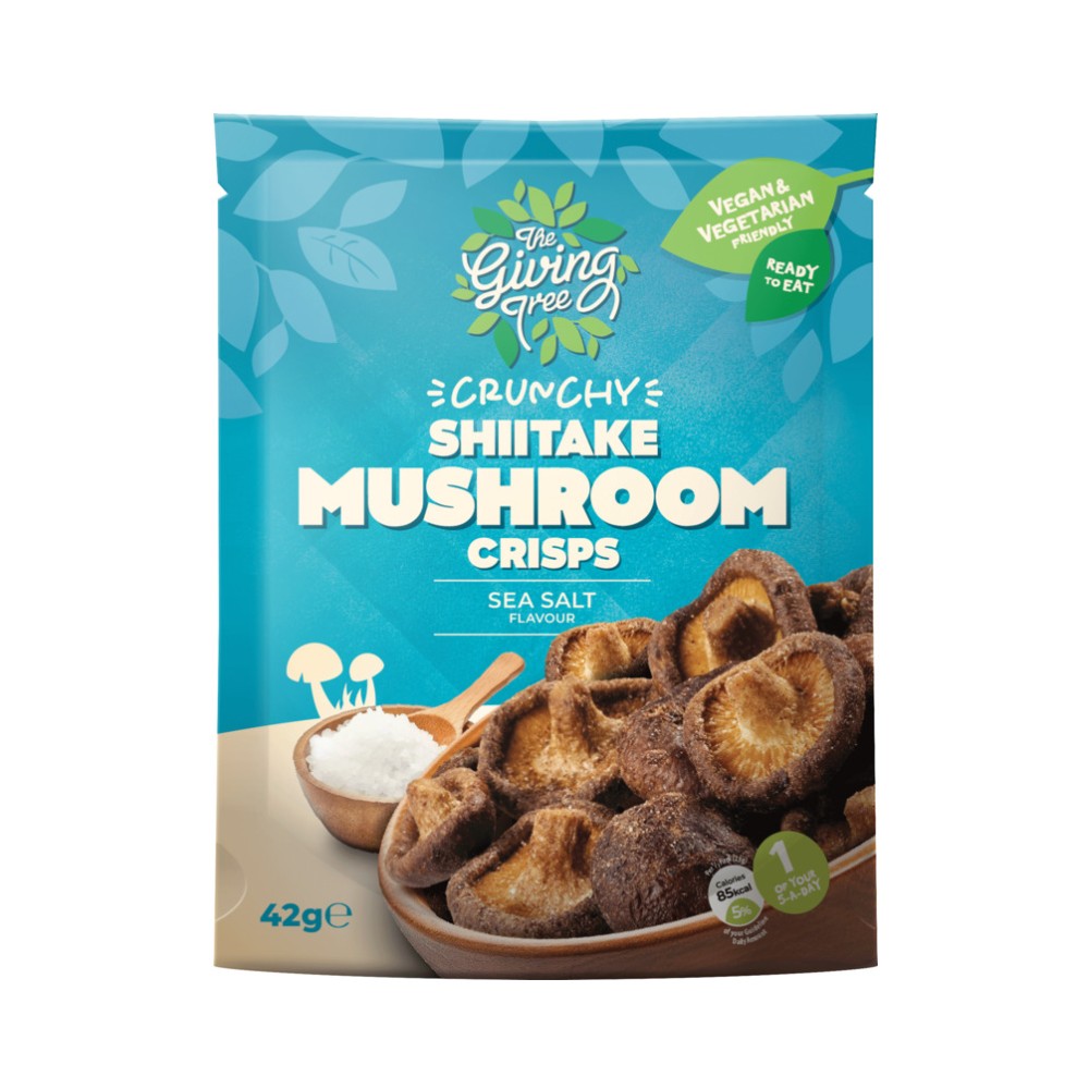 The Giving Tree Crunchy Shitake Mushroom Sea Salt Vacuum Fried Crisps 42g