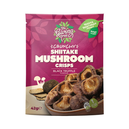 The Giving Tree Crunchy Shitake Mushroom Black Truffle Vacuum Fried Crisps 42g