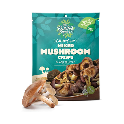 The Giving Tree Crunchy Mixed Mushroom Black Truffle Vacuum Fried Crisps 42g