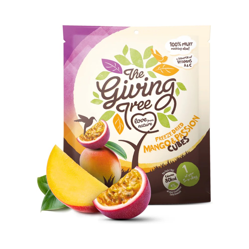 The Giving Tree Mango & Passion Freeze Dried Cubes 18g