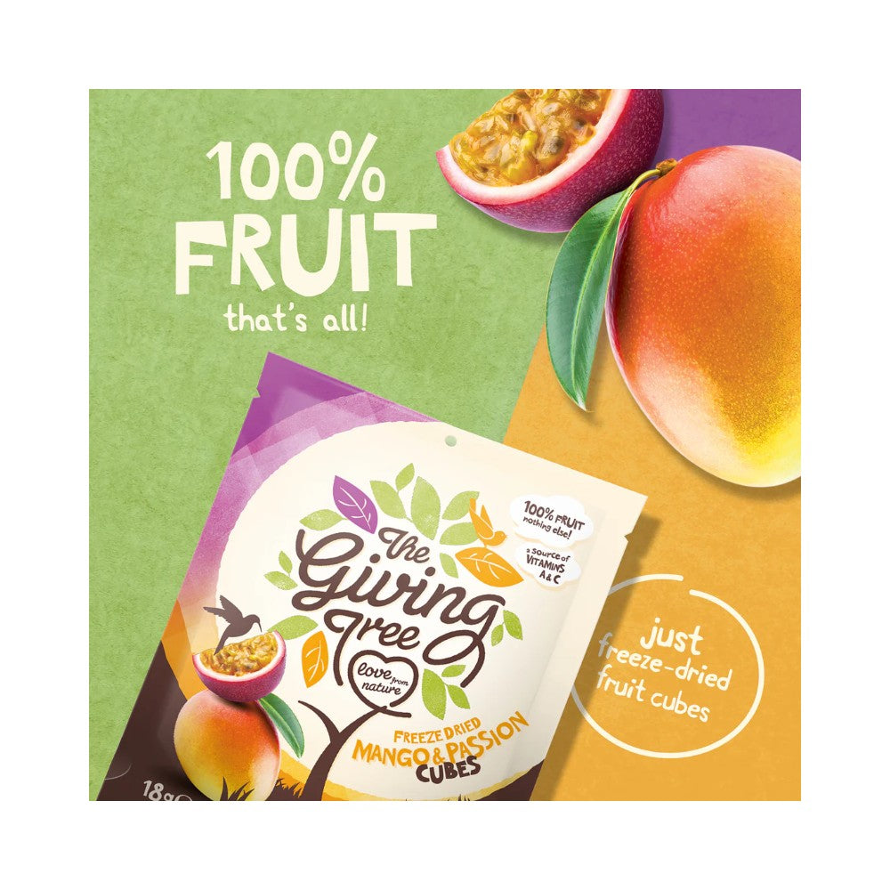 The Giving Tree Mango & Passion Freeze Dried Cubes 18g