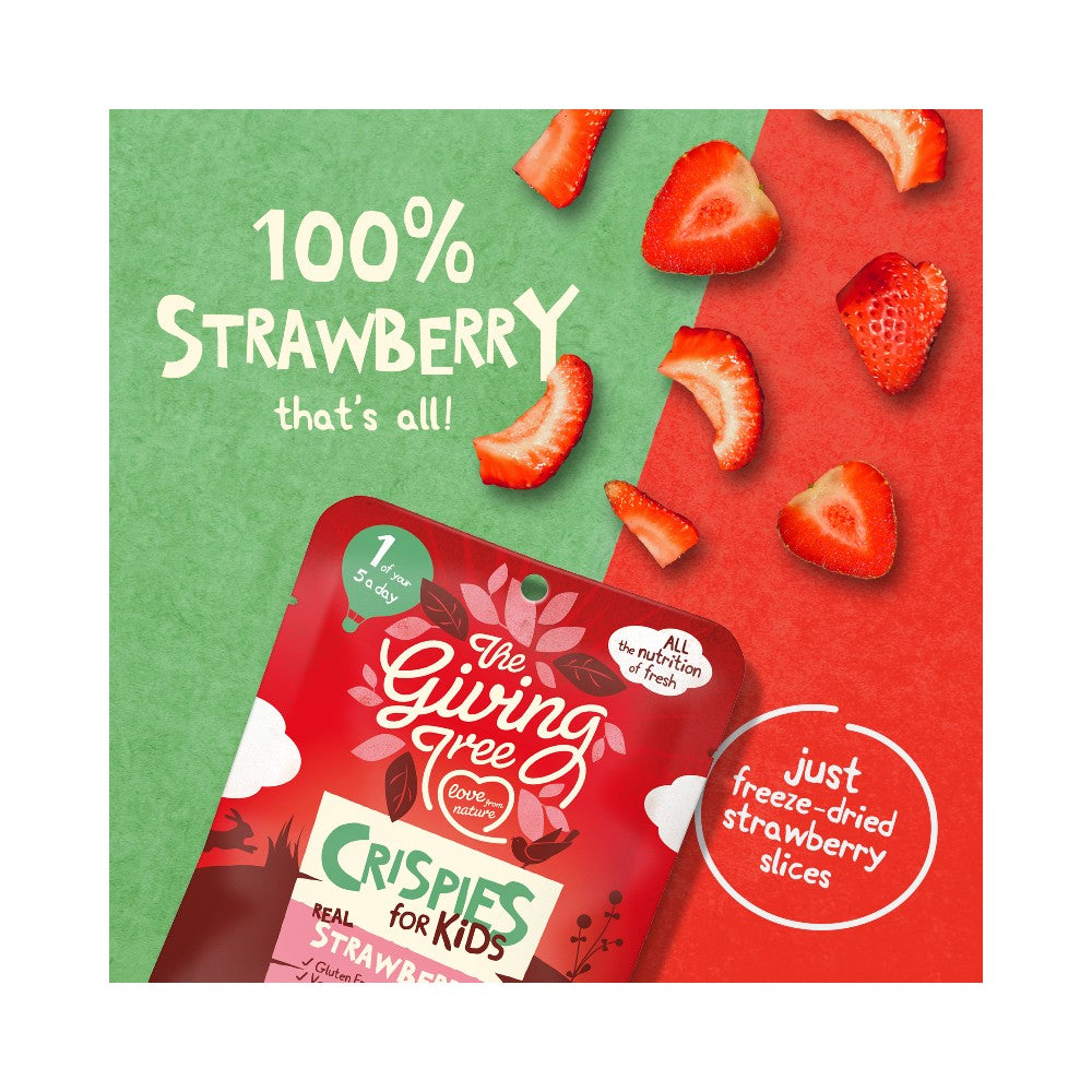 The Giving Tree Freeze Dried Crispies for Kids Real Strawberry Slices 10g