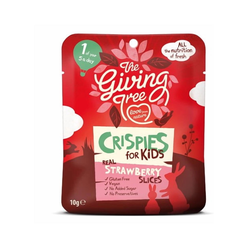 The Giving Tree Freeze Dried Crispies for Kids Real Strawberry Slices 10g