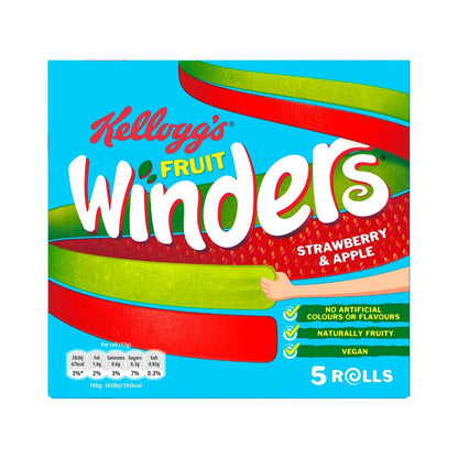 Kellogg's Fruit Winders Strawberry & Apple 5x17g Rolls