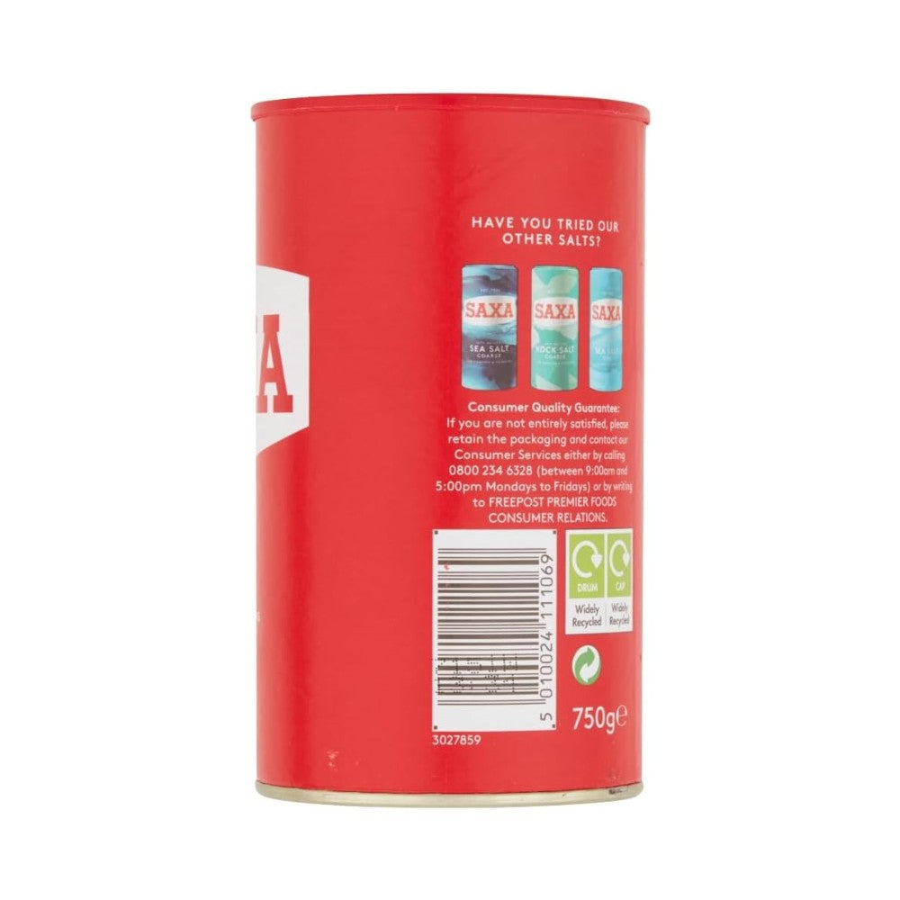 Saxa Table Salt 750g - For Table & Cooking
