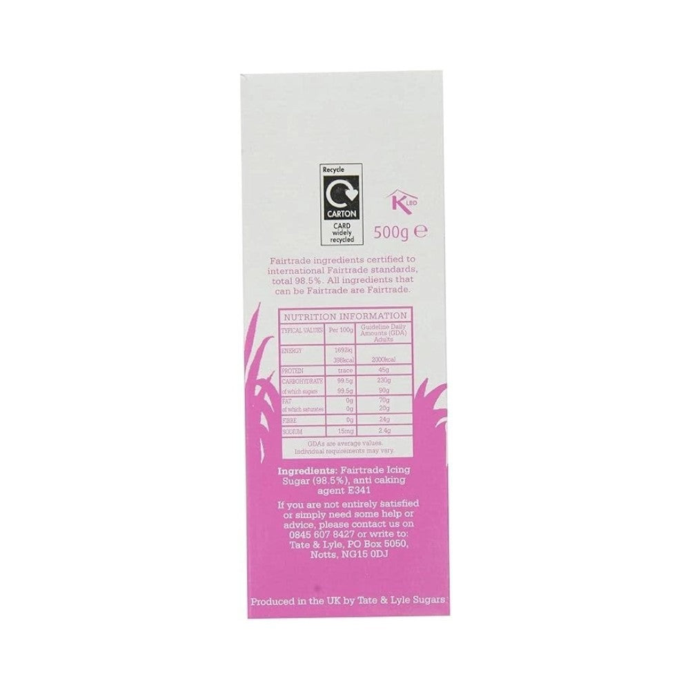 Tate & Lyle Fairtrade Cane Icing Sugar 500g