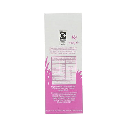 Tate & Lyle Fairtrade Cane Icing Sugar 500g
