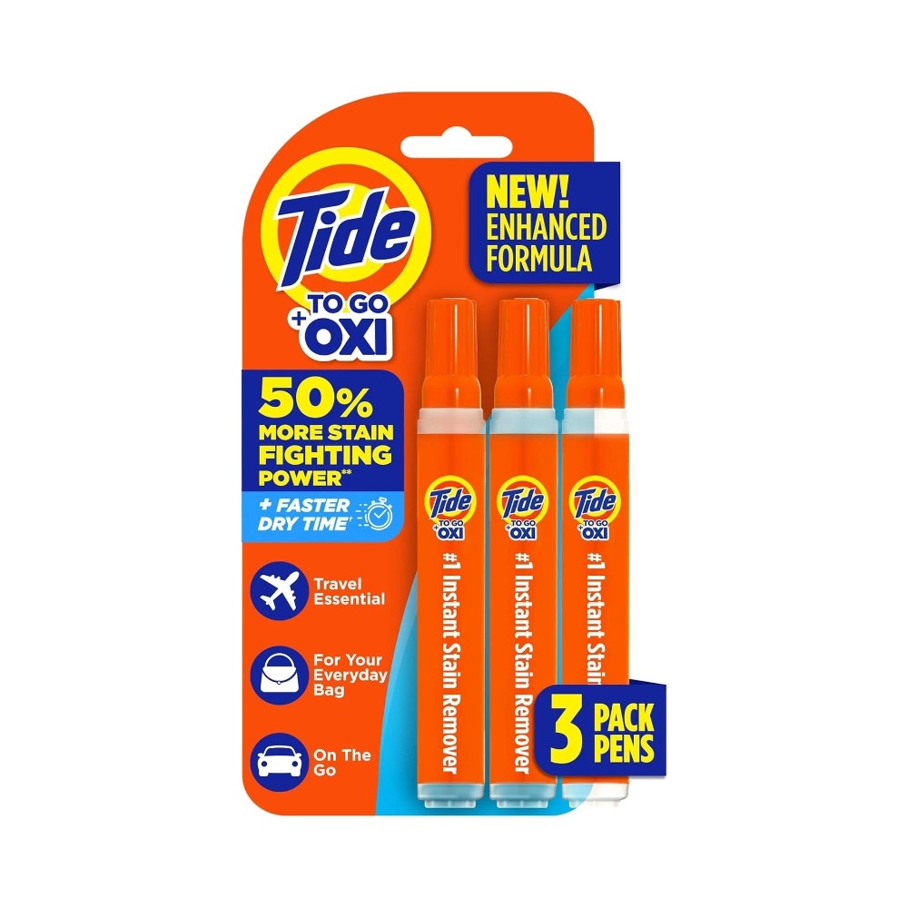 Tide To Go + Oxi Instant Stain Remover Pens - Pack of 3