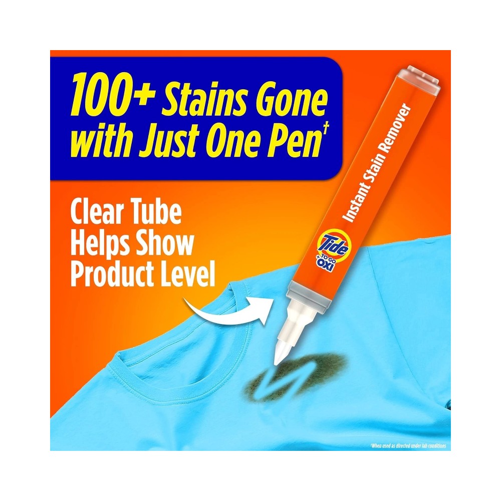 Tide To Go + Oxi Instant Stain Remover Pens - Pack of 3