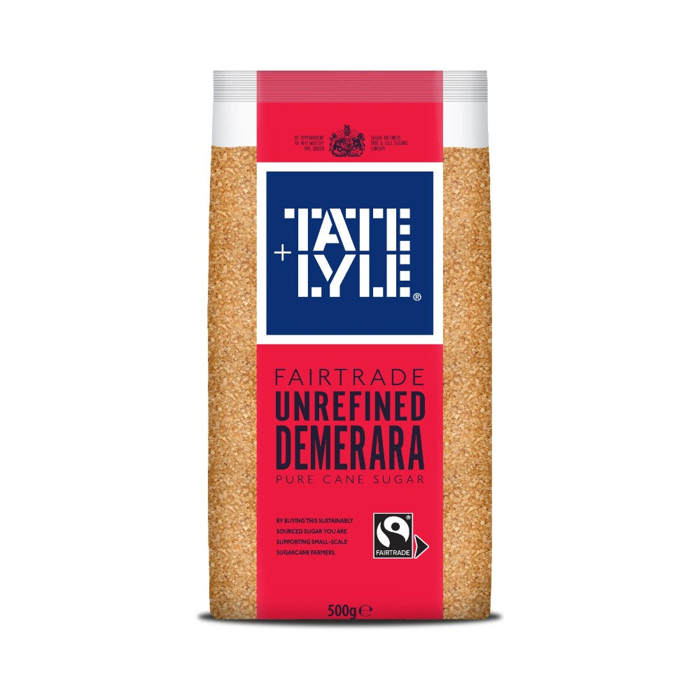 Tate & Lyle Fairtrade Unrefined Demerara Pure Cane Sugar 500g