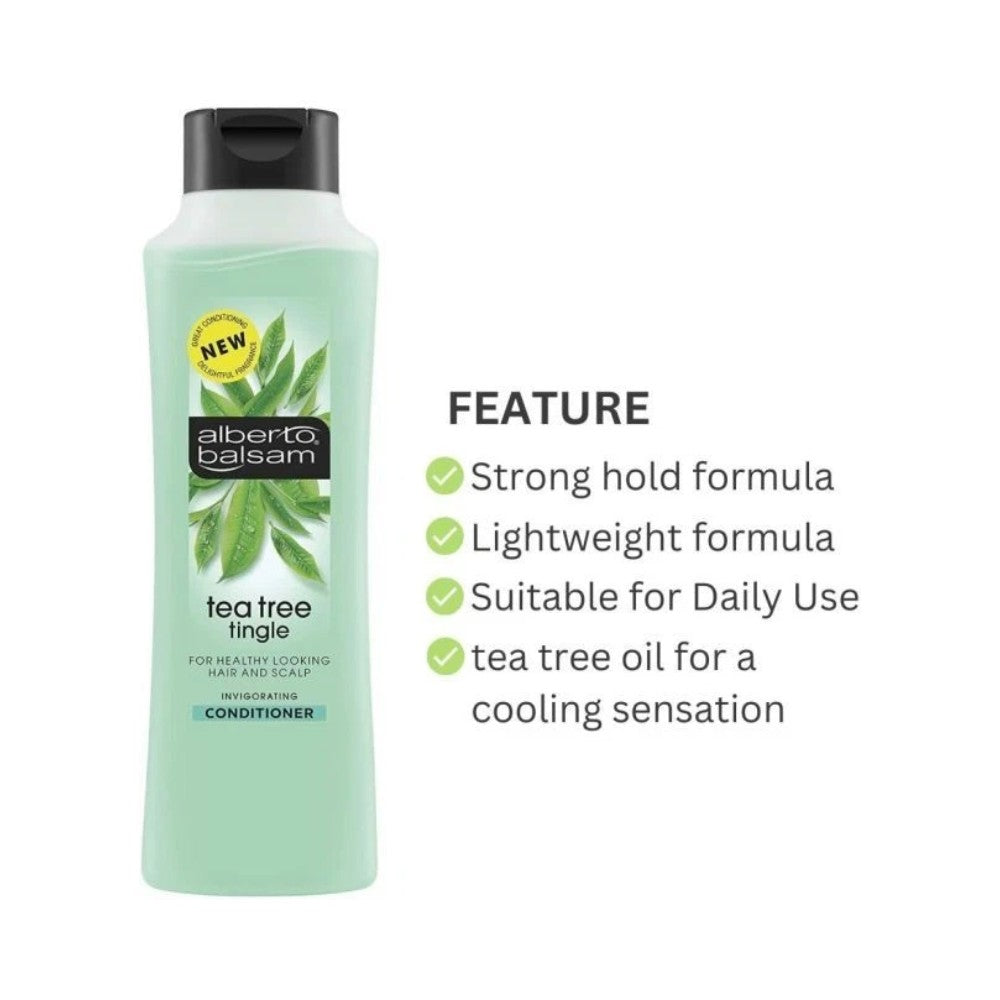 Alberto Balsam Tea Tree Tingle Conditioner 350ml - Pack of 6