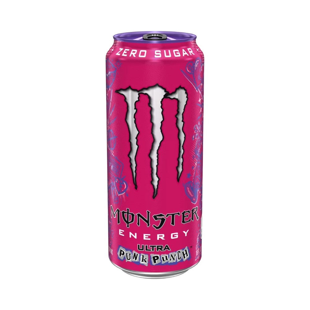 Monster Ultra Punk Punch Zero Sugar Energy Drink Can 16oz (473ml)